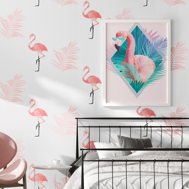 Papier peint Flamant rose Déco-exotique.fr