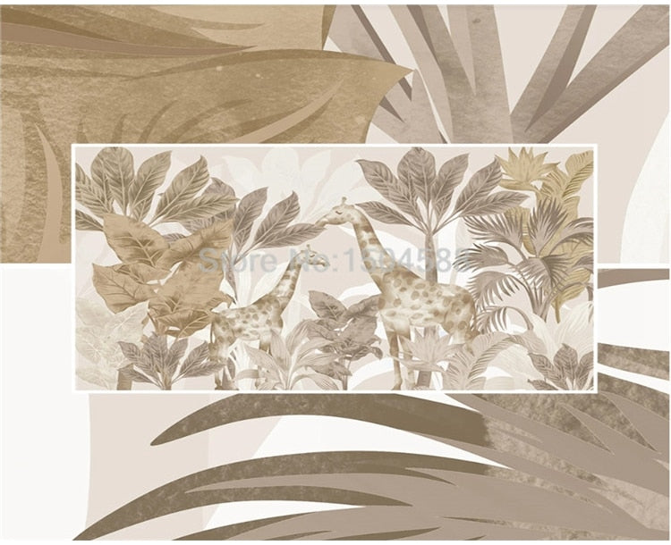 Papier peint Tropical Beige Déco-exotique.fr