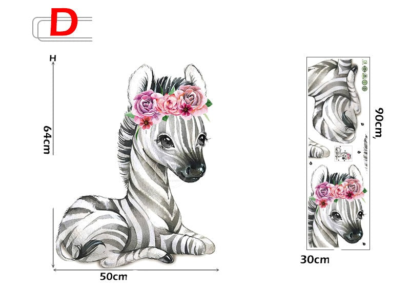 Stickers animaux Savane Fille Déco-exotique.fr