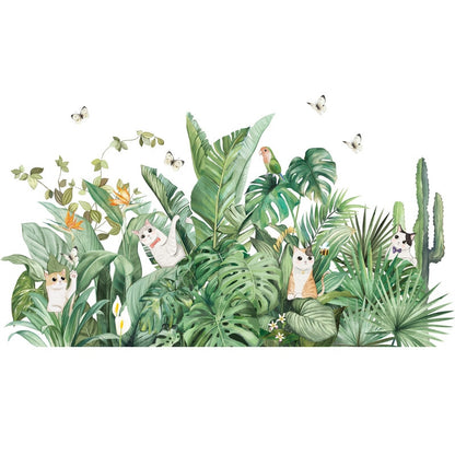 Stickers Jungle et Chat Déco-exotique.fr