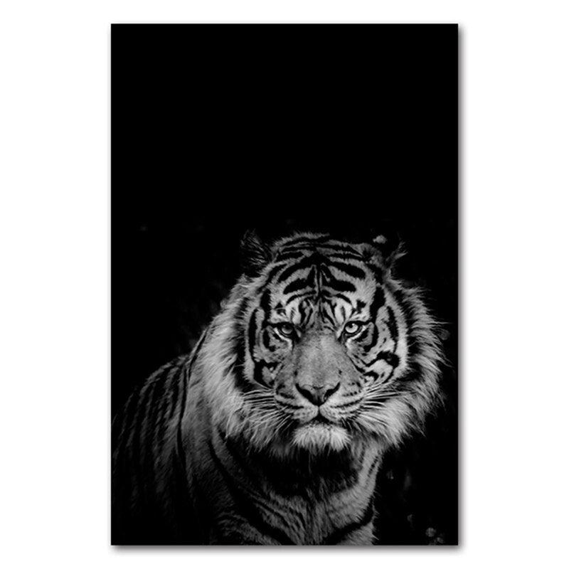 Affiche Animaux noir et blanc Déco-exotique.fr