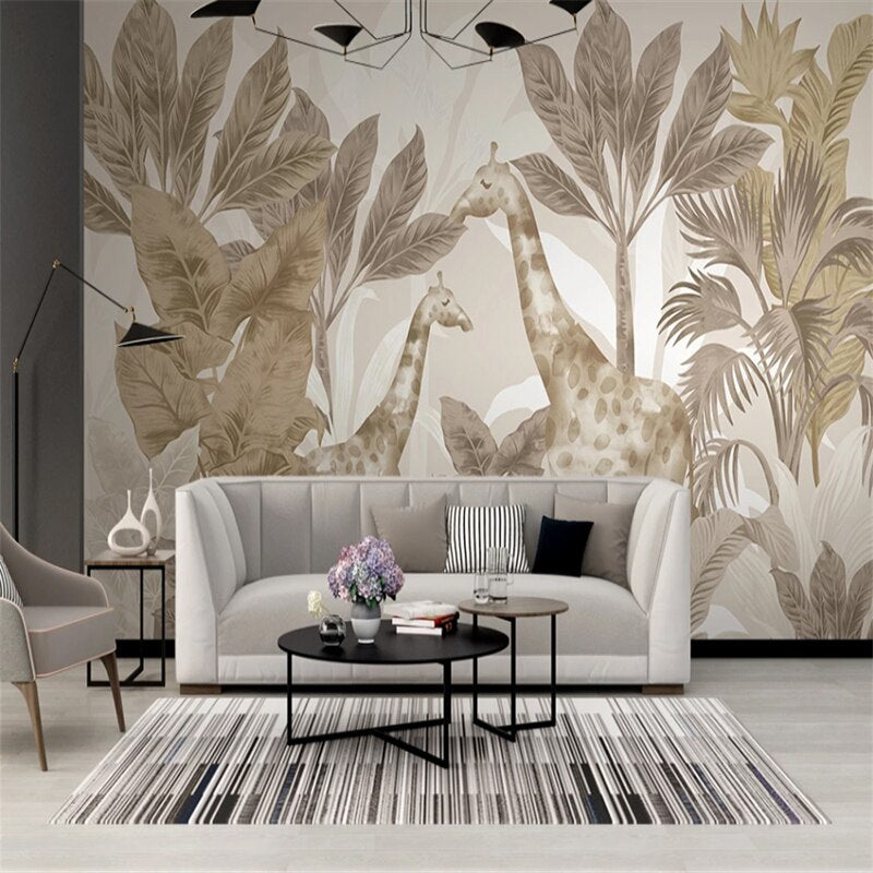 Papier peint Tropical Beige Déco-exotique.fr