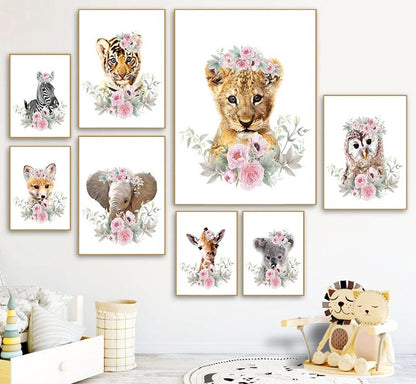 Affiche murale Animaux de la Jungle Déco-exotique.fr