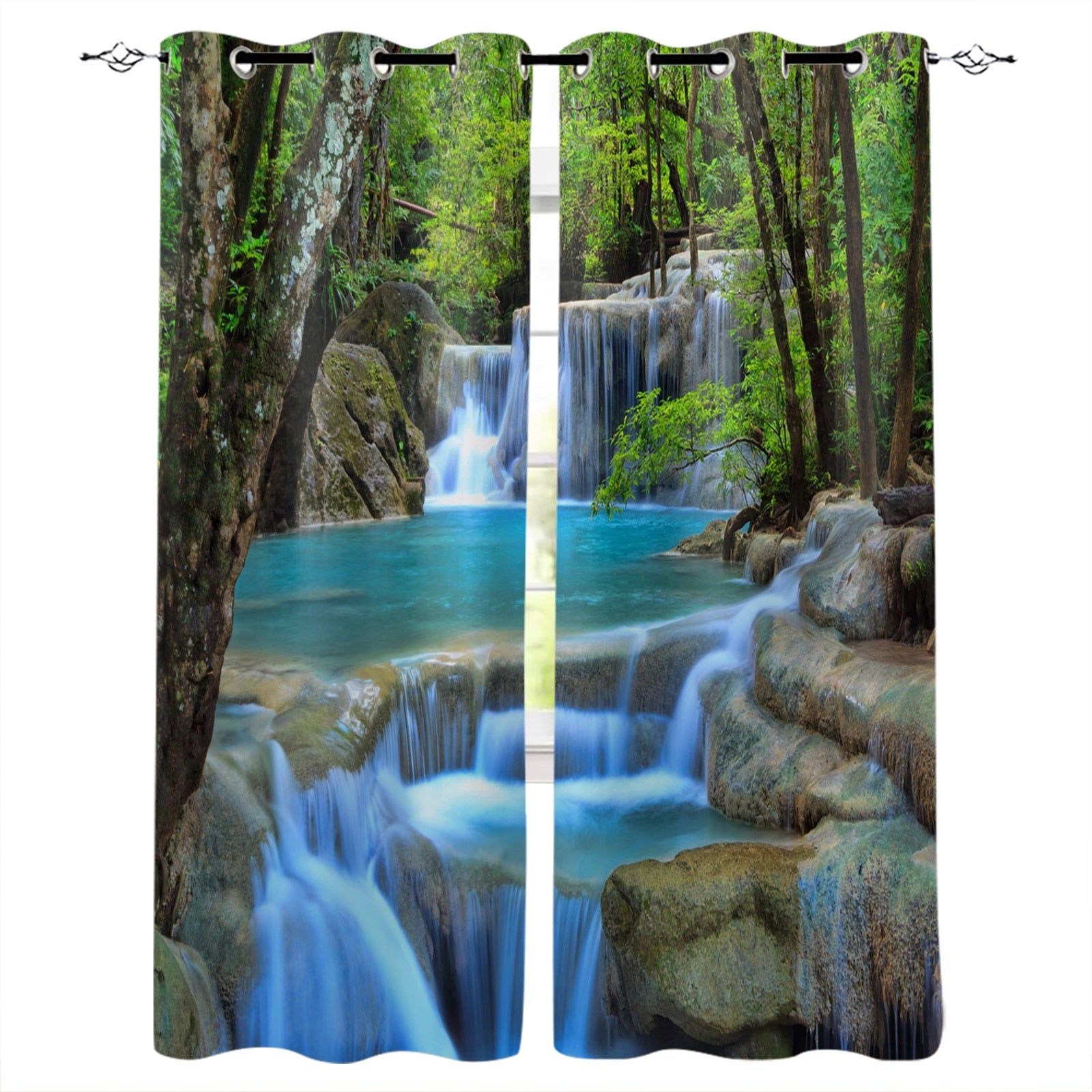 Chute Rideau Rideau Jungle Chute d'eau Bleue – Déco Exotique