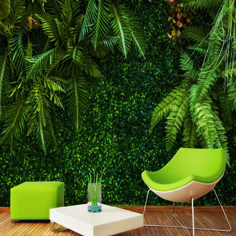 Papier peint Vert Jungle Déco-exotique.fr