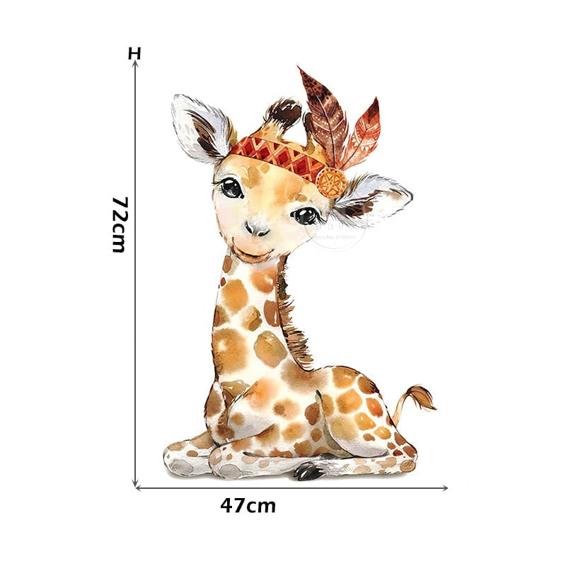 Stickers animaux Savane Fille Déco-exotique.fr