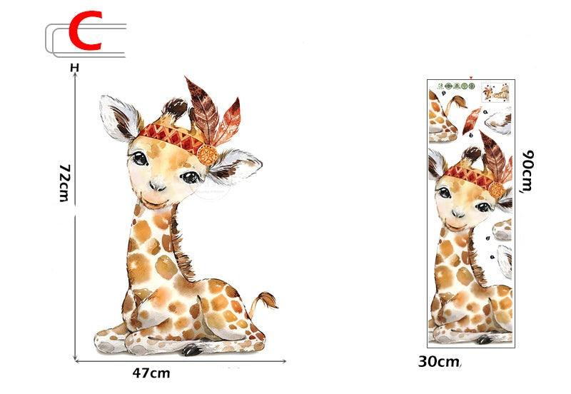 Stickers animaux Savane Fille Déco-exotique.fr