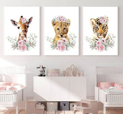 Affiche murale Animaux de la Jungle Déco-exotique.fr
