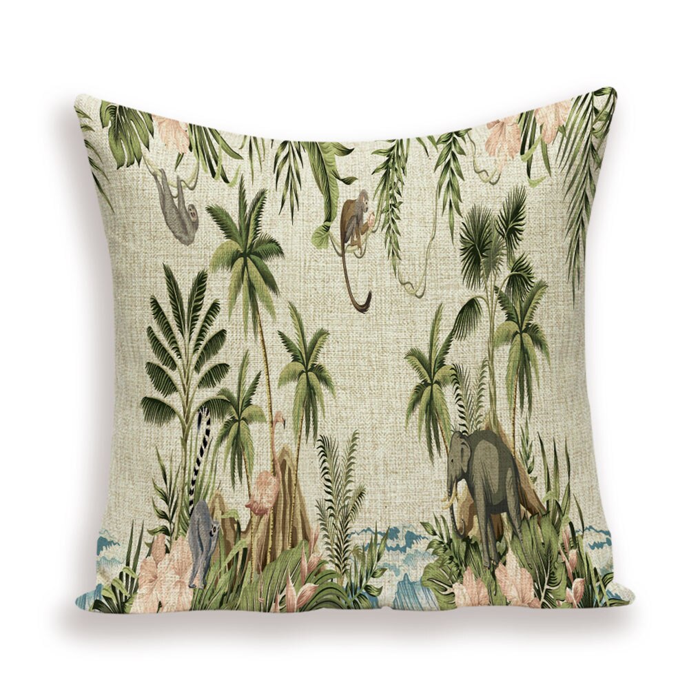 Coussin Jungle 45 x 45 cm Déco-exotique.fr