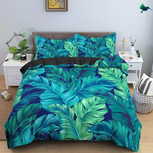 Housse de Couette Jungle Blue - Déco-exotique.fr