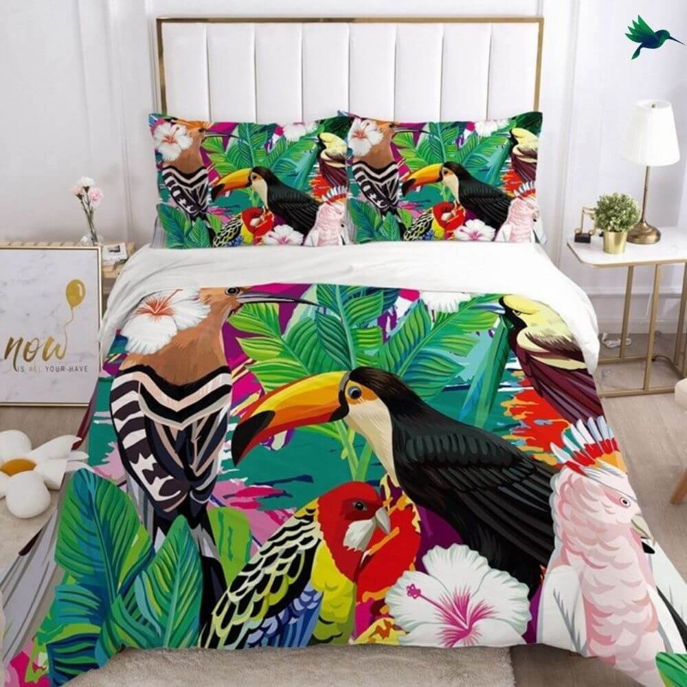 Housse de Couette Tropical - Toucan Déco-exotique.fr