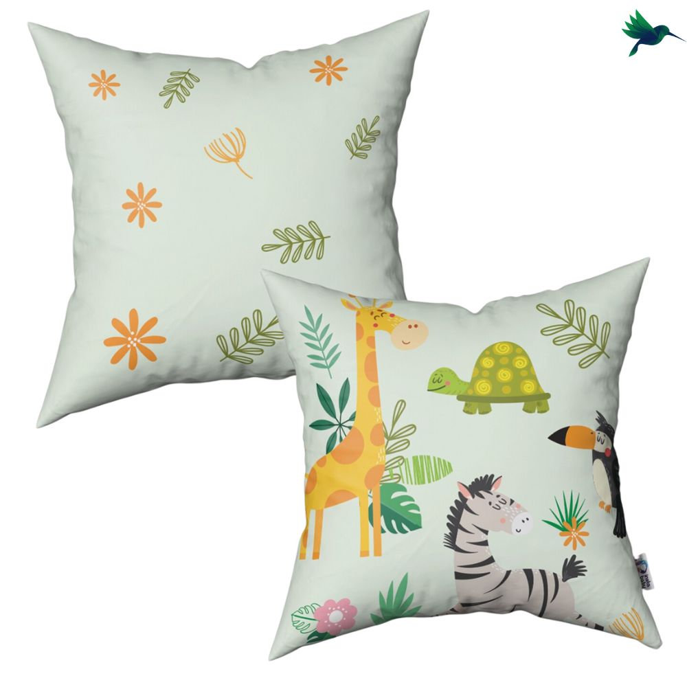 Housse de Coussin Jungle Bébé Déco-exotique.fr