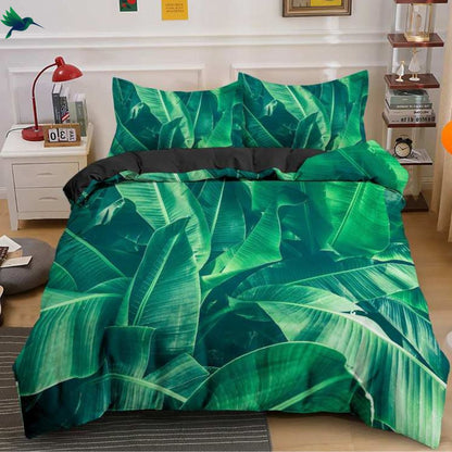 Housse de couette feuille Bananier Déco-exotique.fr