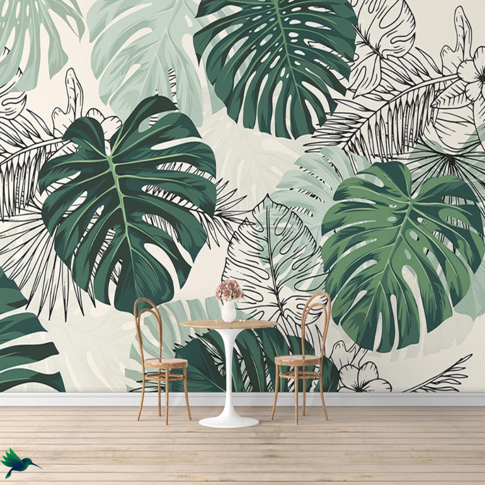 Papier peint Feuillage Tropical Déco-exotique.fr