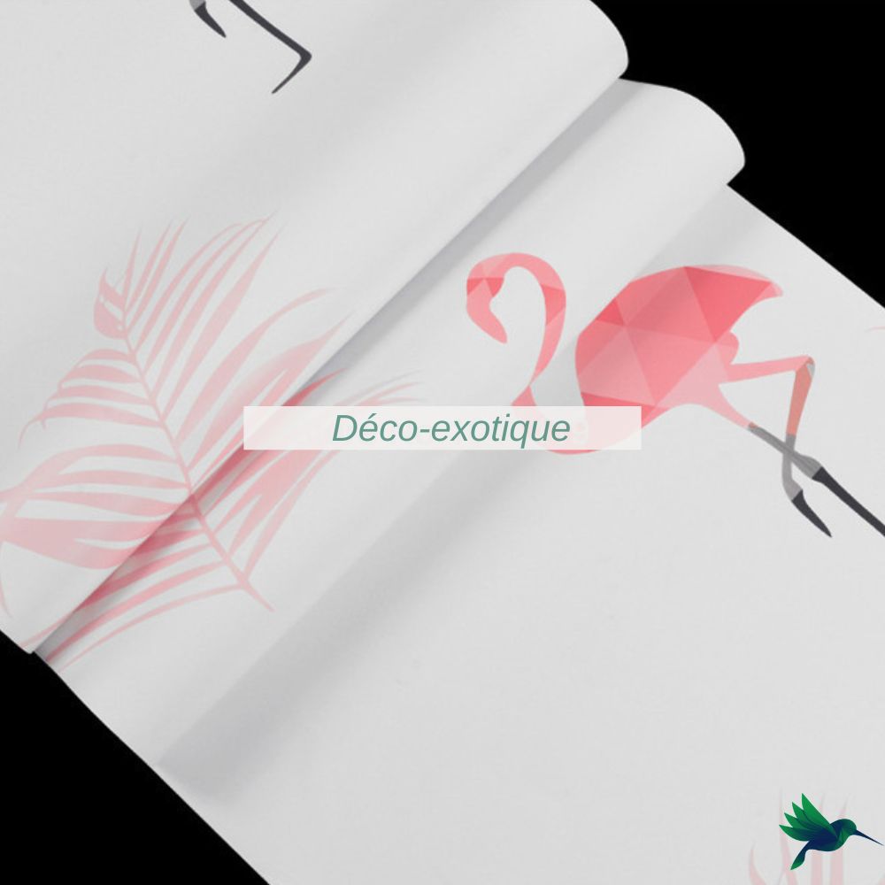 Papier peint Flamant rose Déco-exotique.fr