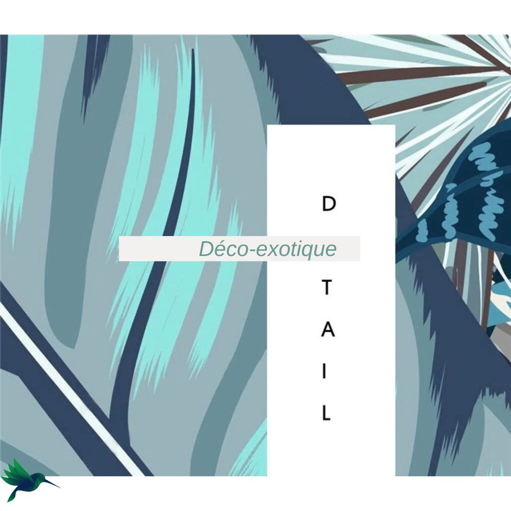 Papier peint Jungle bleu Déco-exotique.fr