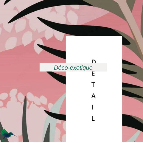 Papier peint Jungle vert et rose Déco-exotique.fr