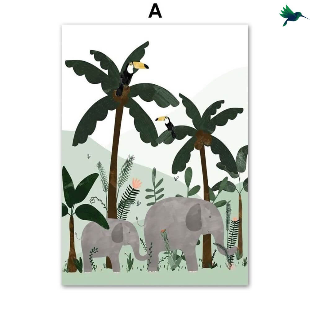 Poster Jungle Bébé Déco-exotique.fr