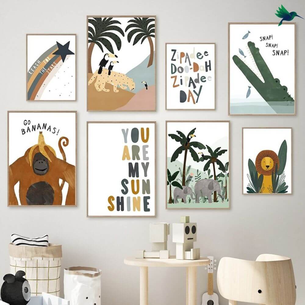 Poster Jungle Bébé Déco-exotique.fr