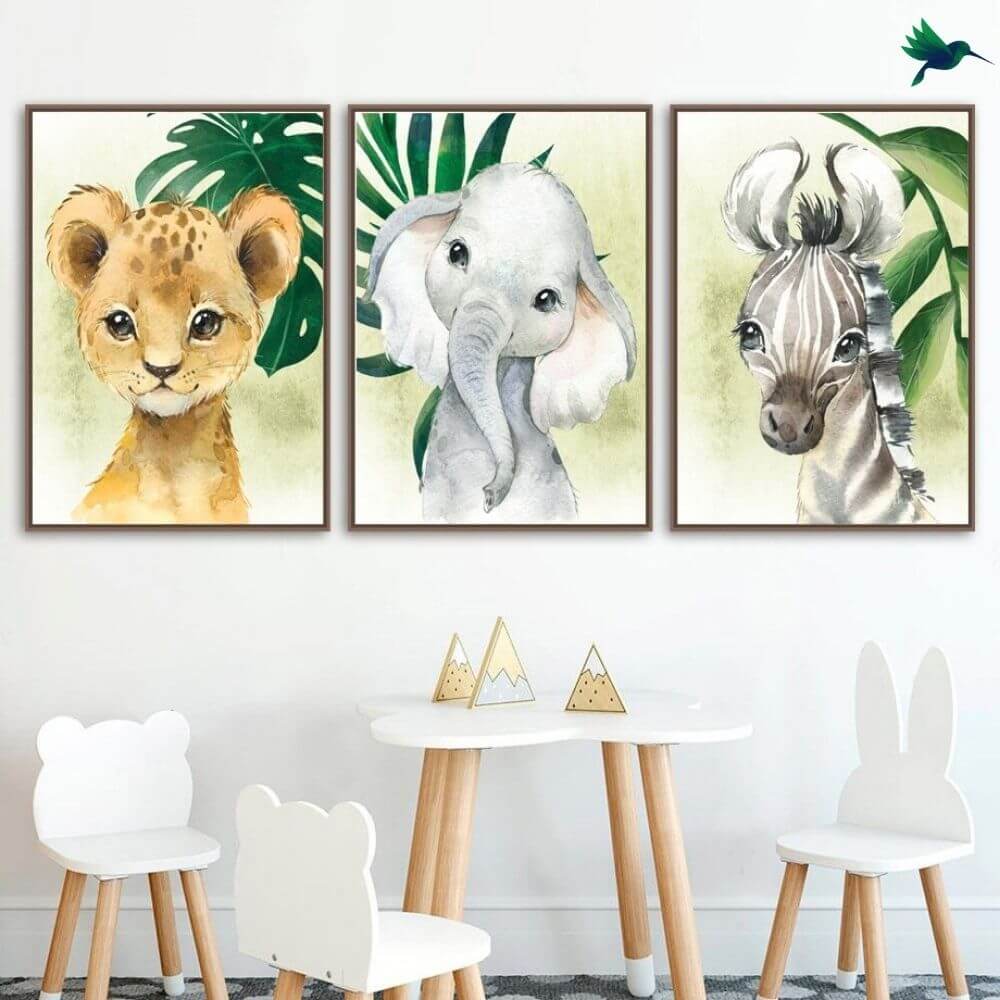 Poster Mural Animaux de la Jungle Déco-exotique.fr