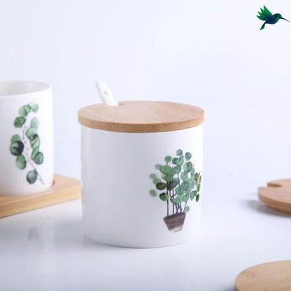 Pot épice motif tropical Déco-exotique.fr