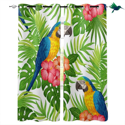 Rideau Jungle Perroquet- Déco Exotique