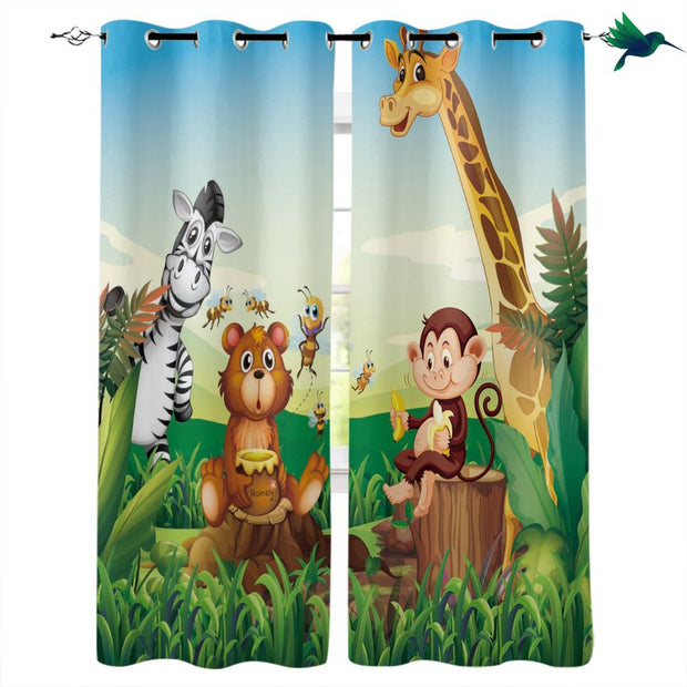 Rideau enfant Animaux Déco-exotique.fr