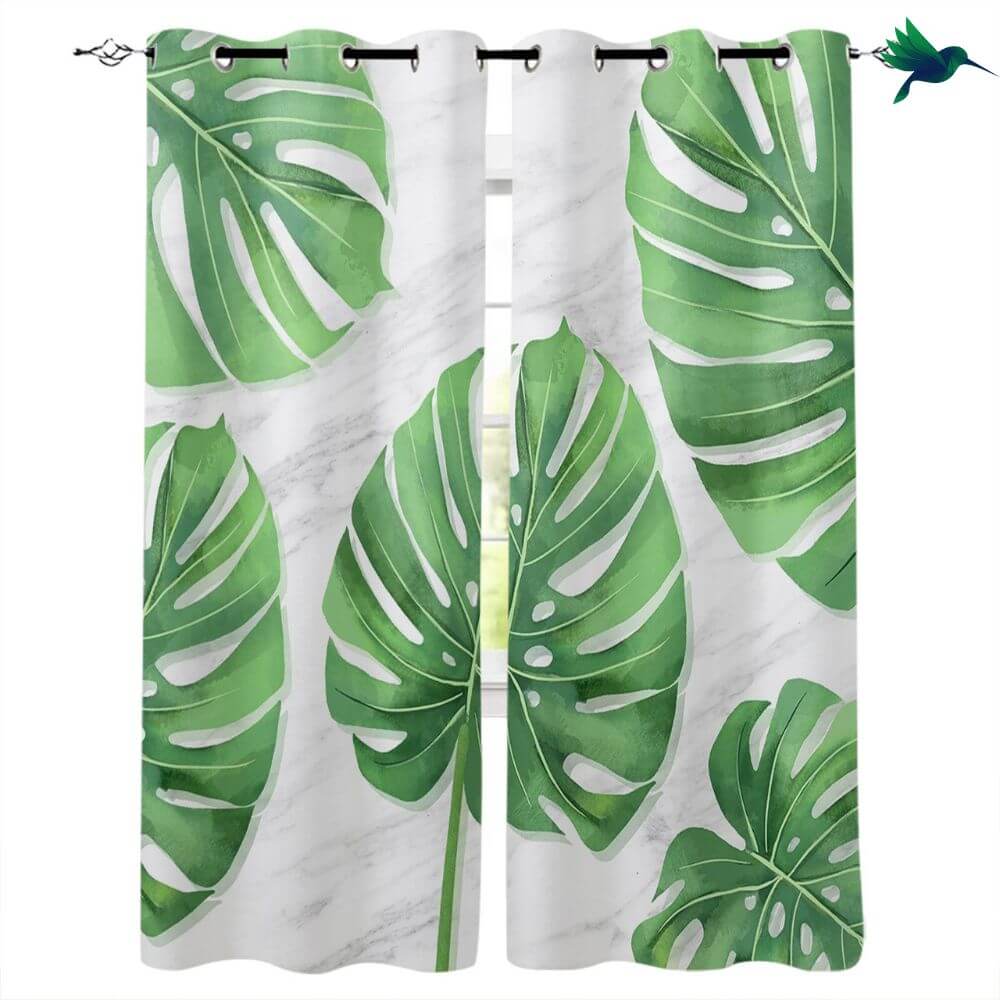 Rideau feuille Monstera Déco-exotique.fr