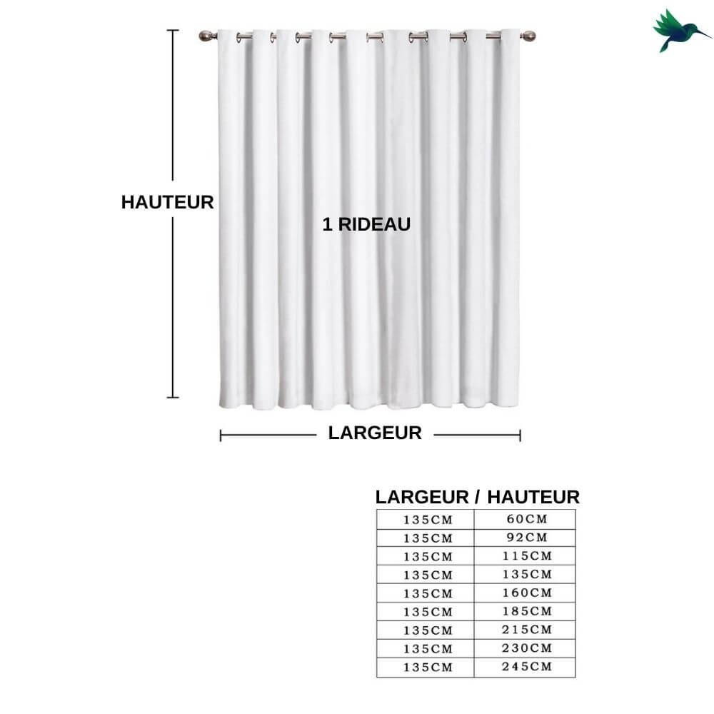 Rideau imprimé feuille Déco-exotique.fr