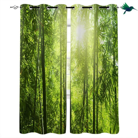 Rideau vert Bambou Déco-exotique.fr
