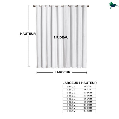 Rideau voilage motif Feuille Déco-exotique.fr
