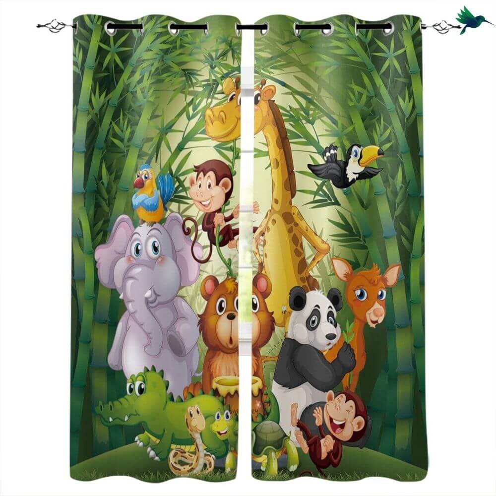 Rideaux Chambre Enfant Jungle Déco-exotique.fr