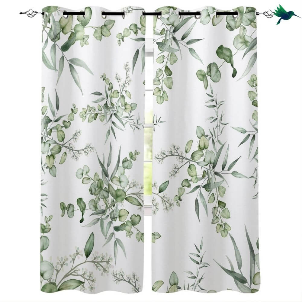 Rideaux Feuille Eucalyptus Déco-exotique.fr