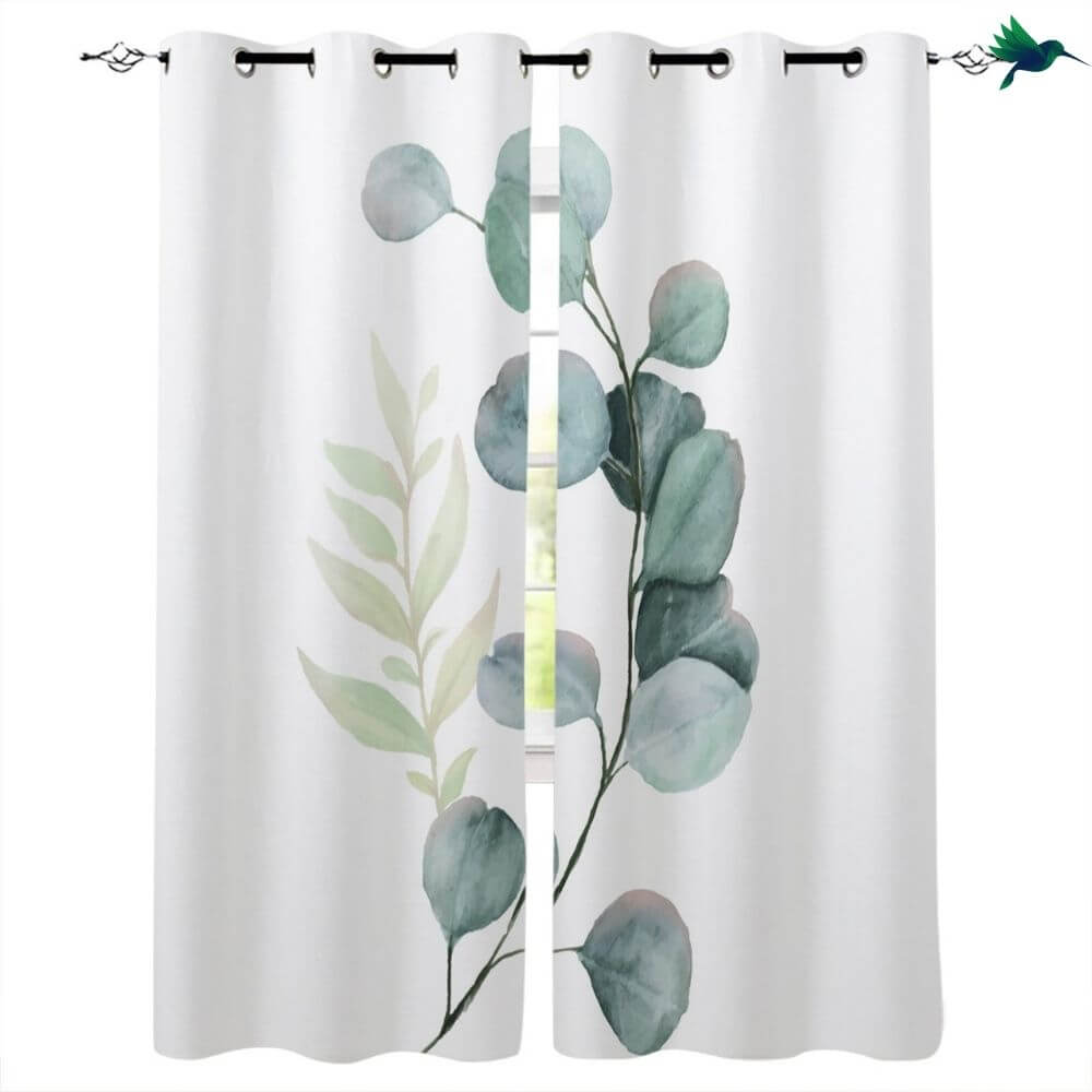 Rideaux Feuille Eucalyptus Déco-exotique.fr