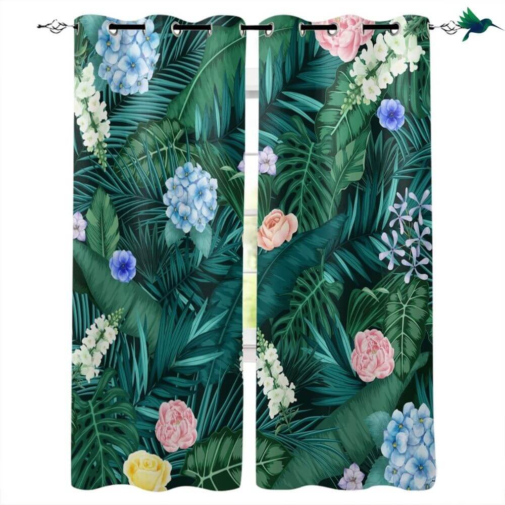 Rideaux Jungle Feuillage Déco-exotique.fr