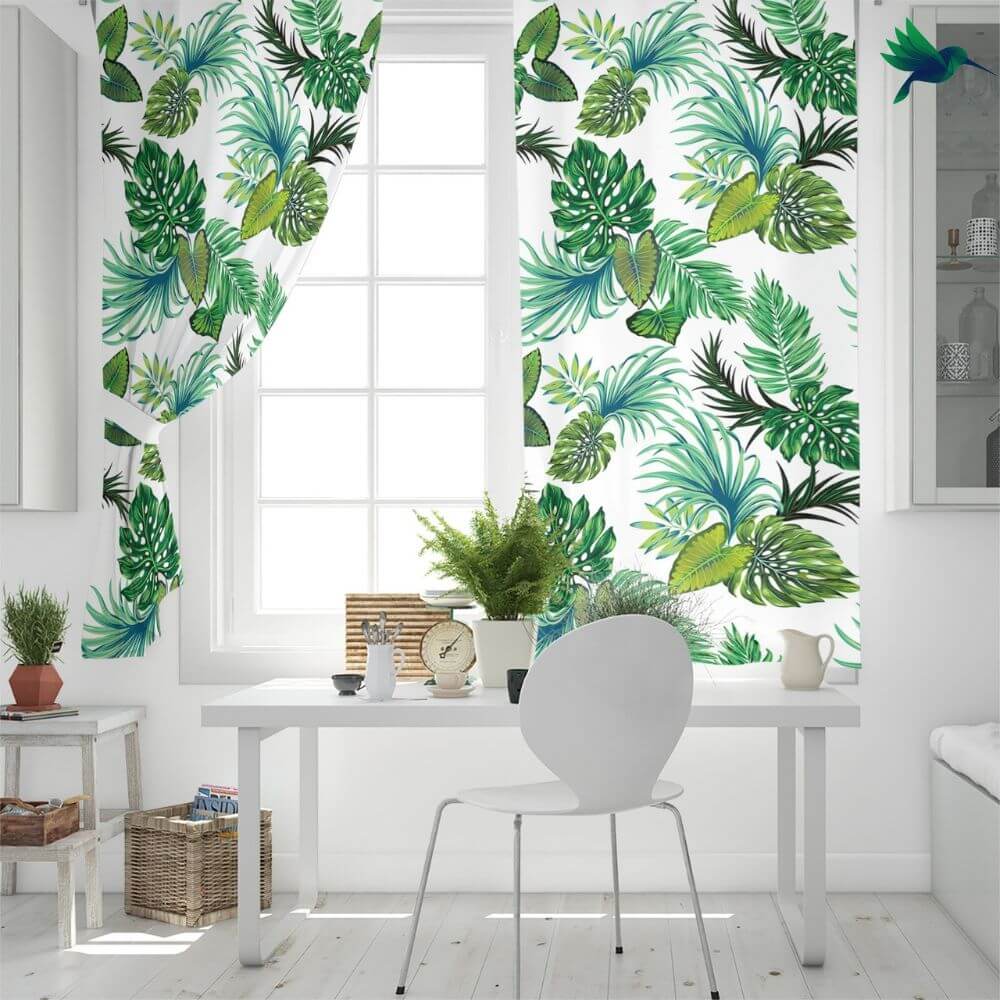 Rideaux feuillage Tropical Déco-exotique.fr