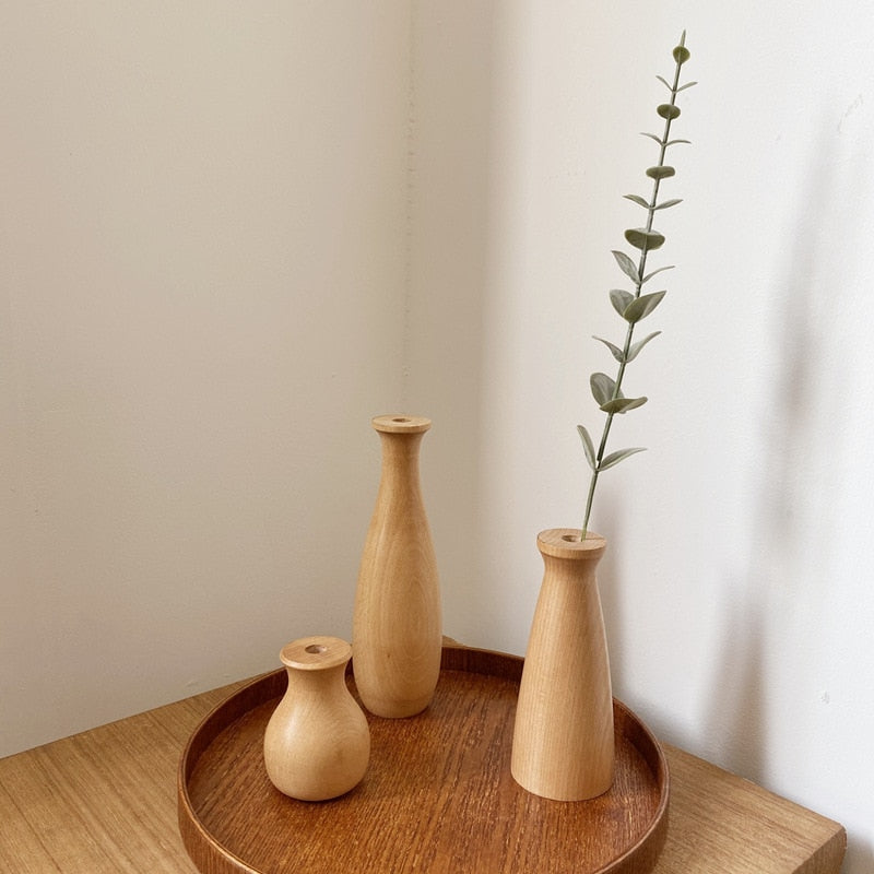 Vase en Bois allongé Déco-exotique.fr