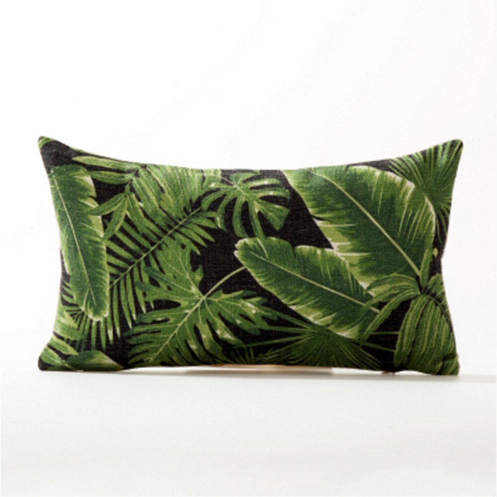 Coussin Tropical jaune et vert Déco-exotique.fr