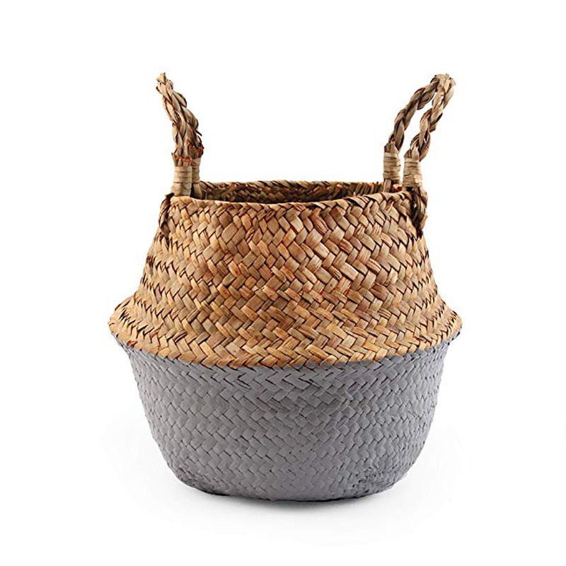 Panier en osier Bicolore Déco-exotique.fr