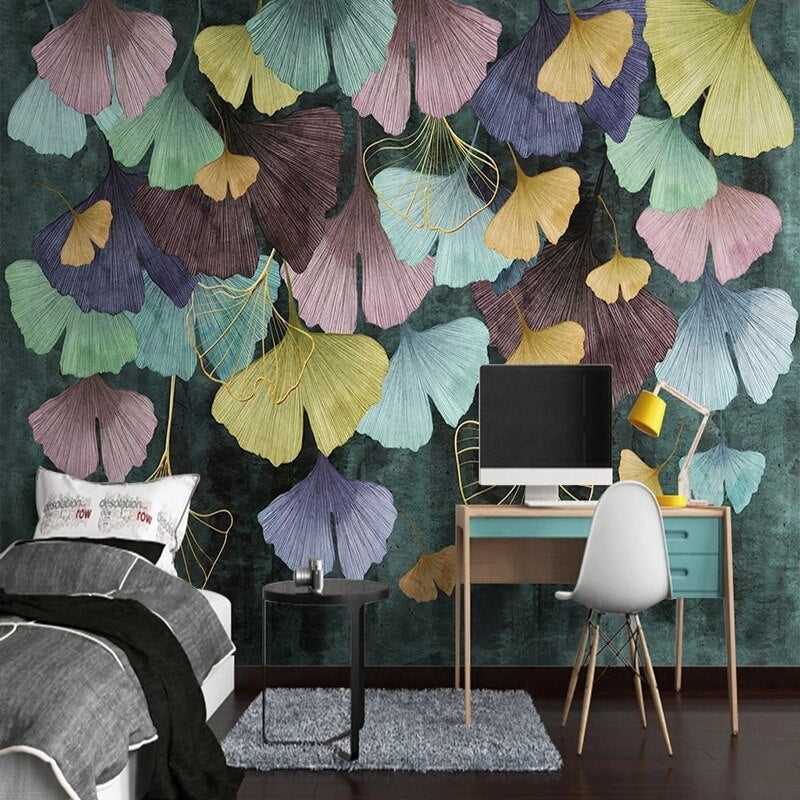 Papier peint Feuille Ginkgo Déco-exotique.fr