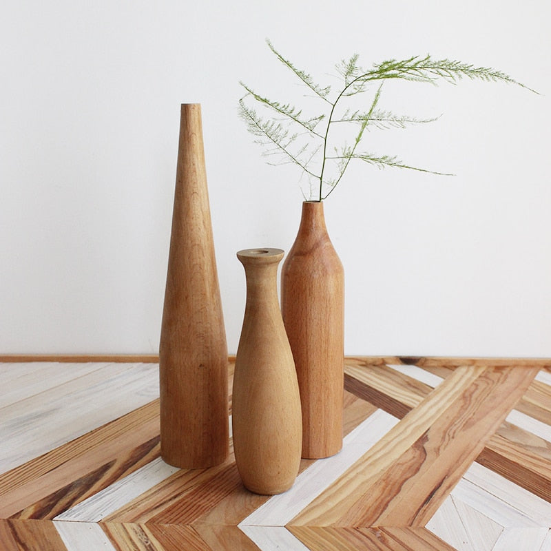 Vase en Bois allongé Déco-exotique.fr