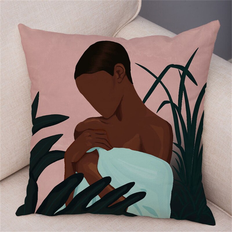 Coussin Tropical Portait femme Déco-exotique.fr