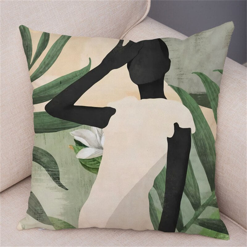 Coussin Tropical Portait femme Déco-exotique.fr