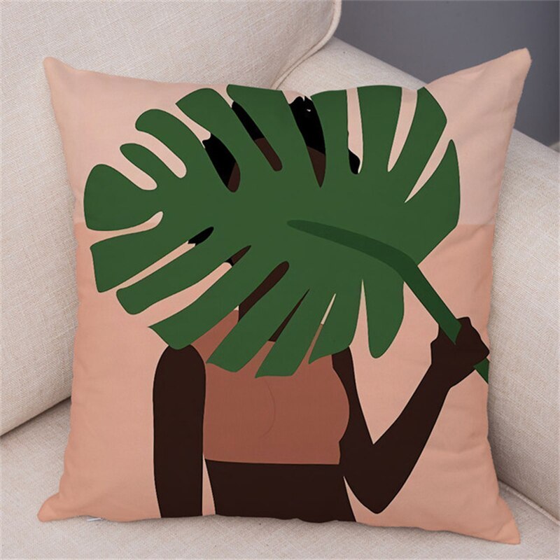 Coussin Tropical Portait femme Déco-exotique.fr