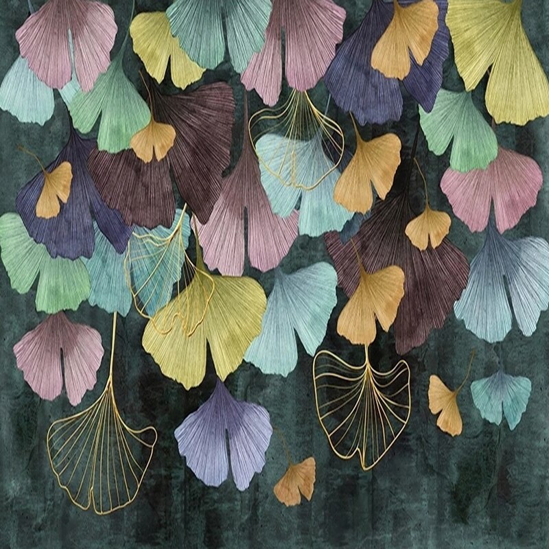 Papier peint Feuille Ginkgo Déco-exotique.fr