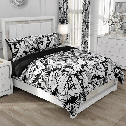 Housse de couette Jungle noir et blanc Déco-exotique.fr