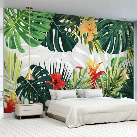 Papier peint Tropical et Hibiscus Déco-exotique.fr