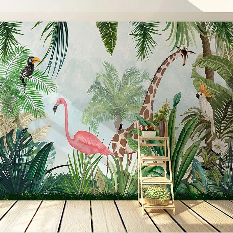 Papier peint Forêt Tropicale et Animaux Déco-exotique.fr