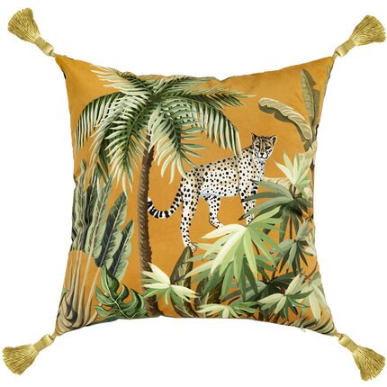 Coussin Velours Jungle Déco-exotique.fr