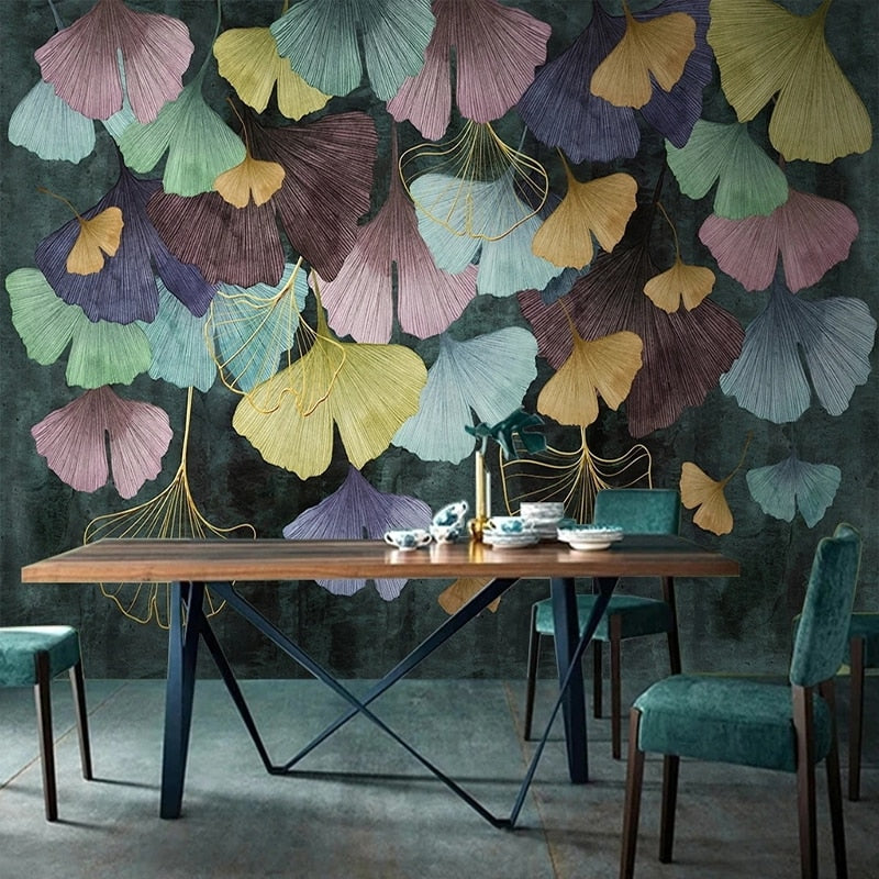 Papier peint Feuille Ginkgo Déco-exotique.fr